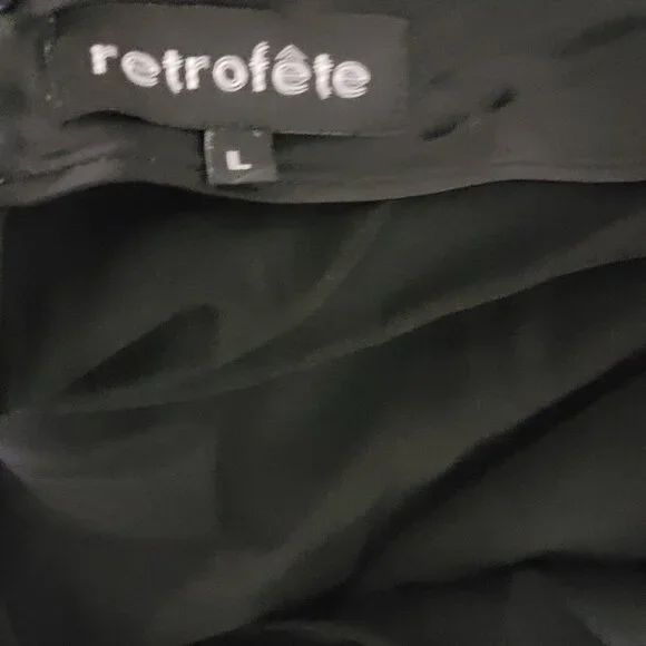 Retrofete Selma Cutout Maxi Dress in Black Satin Large - Picture 10 of 10